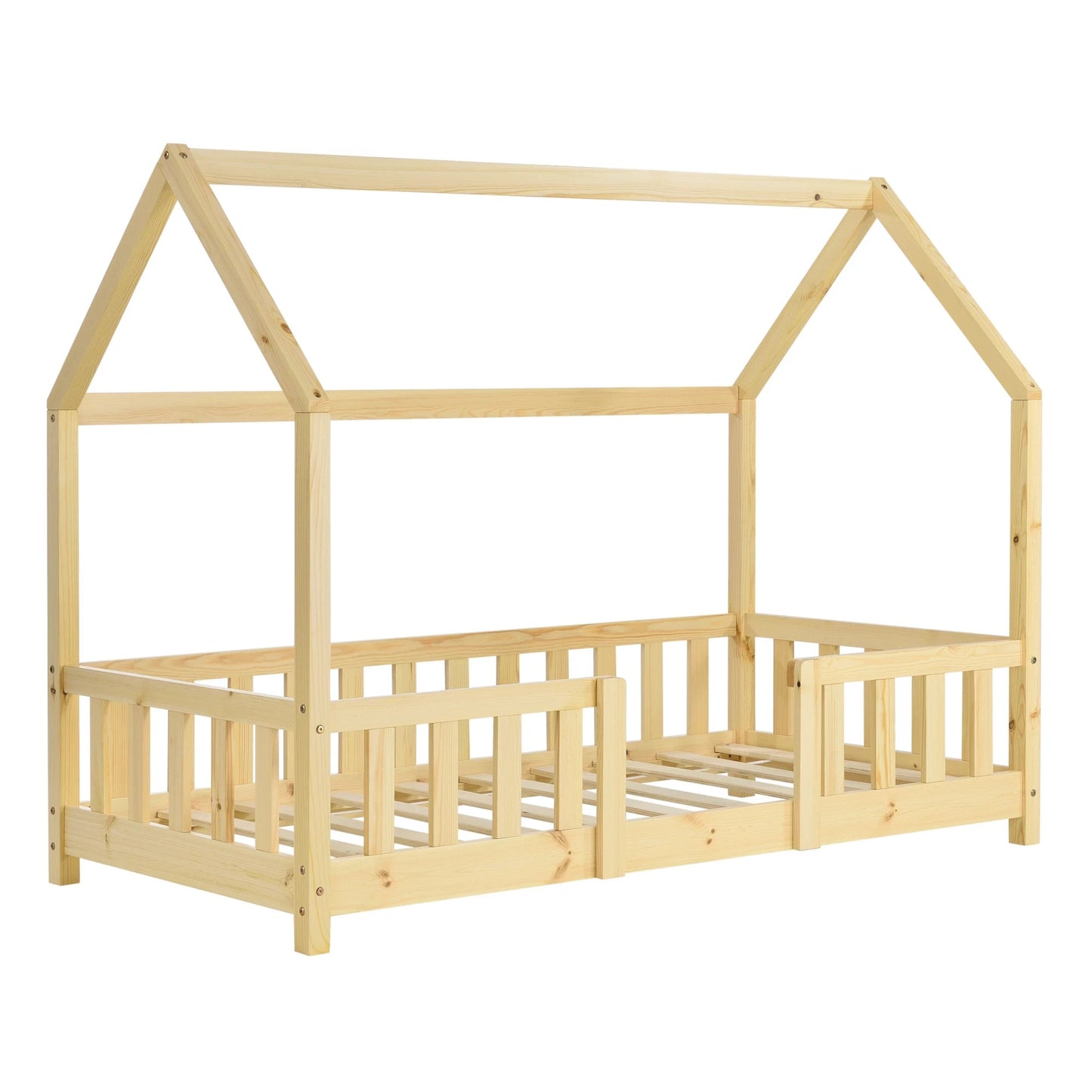 In And OutdoorMatch Kinderbed Austyn - Met valbeveiliging - 70x140 cm - Hout - Voor meisjes - Voor jongens - Voor kinderen Kinder bedden