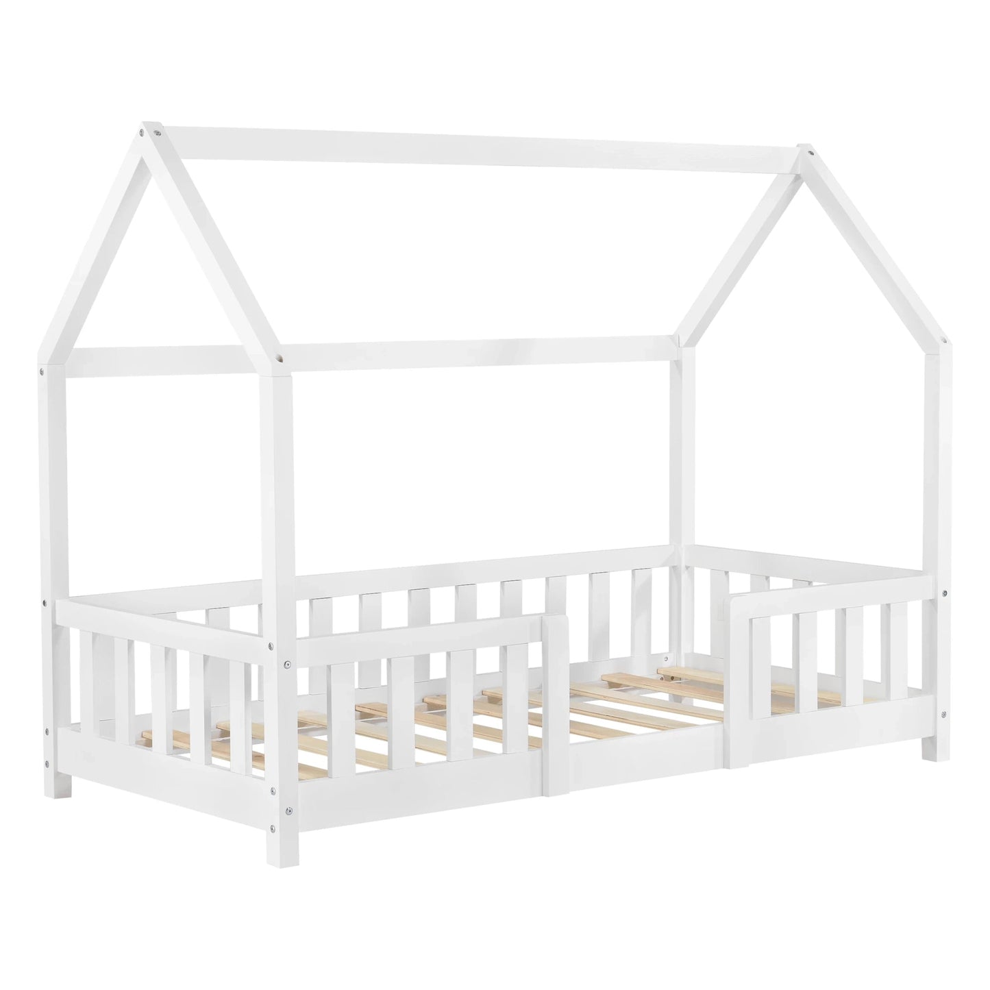 In And OutdoorMatch Kinderbed Cheyanne - Met valbeveiliging - 70x140 cm - Wit - Voor meisjes - Voor jongens - Voor kinderen Kinder bedden