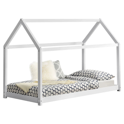 In And OutdoorMatch Kinderbed Katherine - Houten bed - Huisbed - 70x140 cm - Wit - Voor meisjes - Voor jongens - Voor kinderen Kinder bedden