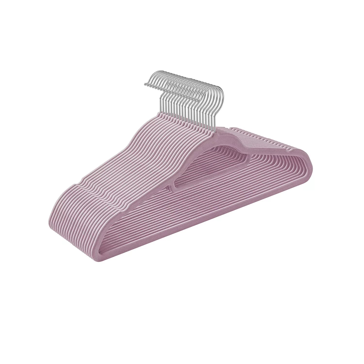 In And OutdoorMatch Kledinghangers Quinn - 20 stuks - Roze - Broekhangers - Antislip - Ruimtebesparend - 45x6x23,5cm kledinghanger