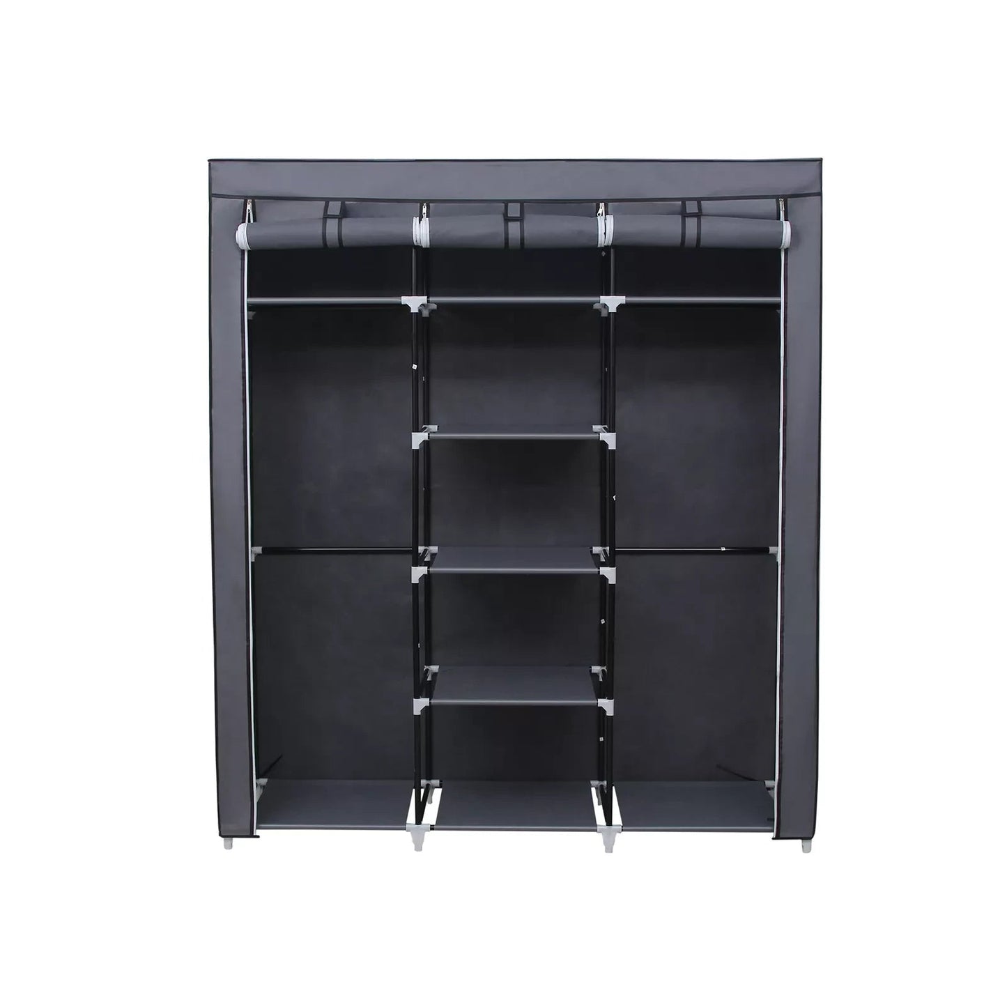 In And OutdoorMatch Kledingkast Julius - Garderobeorganizer - Opvouwbare stoffen kledingkast - Slaapkamer - Kledingrek - 150x45x175 cm Kast