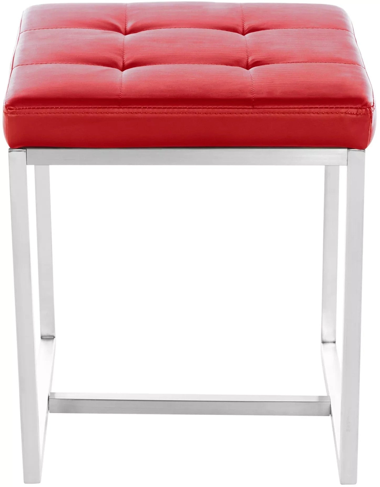 In And OutdoorMatch Kubuskruk Reynold - Moderne kruk - Hocker - Rood - 40x40x48cm Barkrukken / hocker