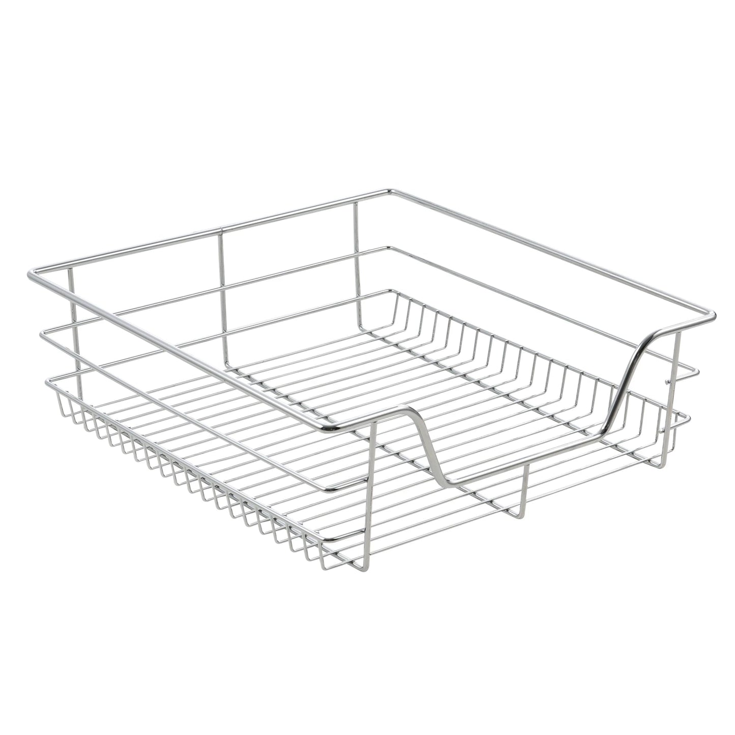 In And OutdoorMatch Ladeset van 2 Alessio - Verchroomd staal - Zilver - Set van 2 - 57x44x14 cm - Verchroomd staal - Minimalistisch design Ladeset