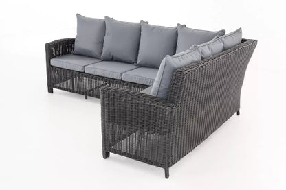 In And OutdoorMatch Loungeset Mirani - loungeset tuinmeubelen - loungeset ijzergrijs - tuinloungebank - buitenloungebank 231 x 177 cm - 6 personen Garden set