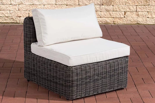 In And OutdoorMatch Loungestoel Kamren - Weerbestendig - Tuinstoel - Wicker - Creme - Tuinstoelen set van 1 Garden Chair