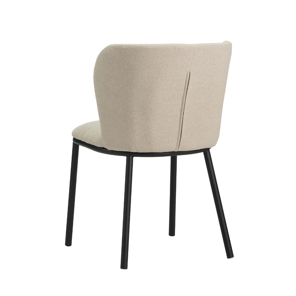 In And OutdoorMatch Luxe Eetkamerstoel Janeiro - Hoge kwaliteit - Beige - Stoffen bekleding - Luxe eetkamerstoelen Eetkamerstoel