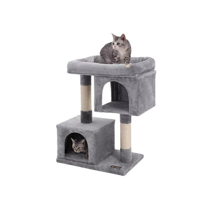 In And OutdoorMatch Luxe Krabpaal Abbey - Voor Katten - 84cm - Grijs - Kattenspeelgoed - Geschikt voor kleine kittens Krabpaal