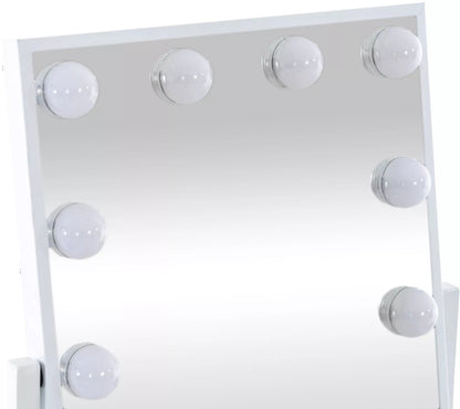 In And OutdoorMatch Make Up Spiegel Davon - Met LED Verlichting - 48x35cm - Zonder Rand - Lichtdimmer - Energiebesparend - Hollywood Spiegel - Touchscreen Muur spiegel