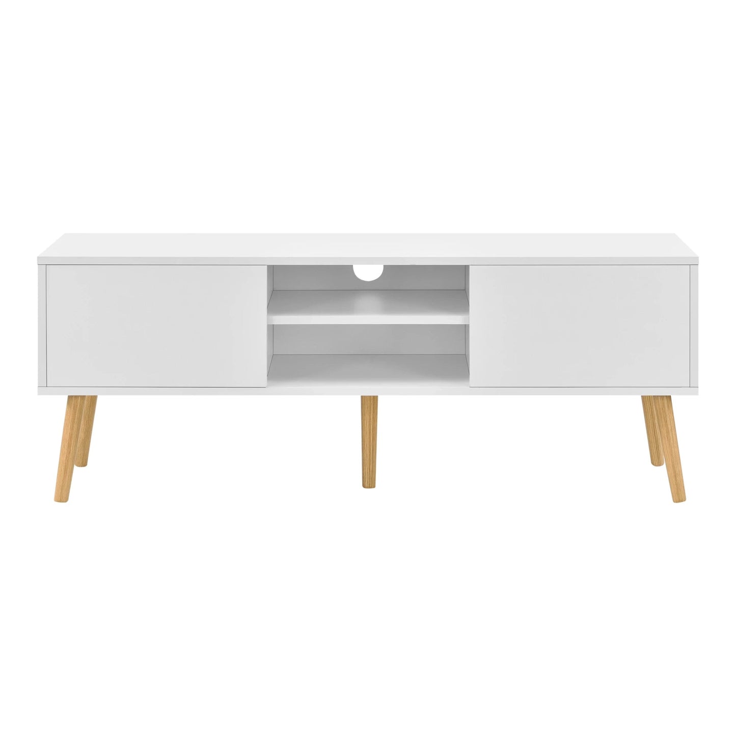 In And OutdoorMatch Matilda-meubel Miguel - 120x29,5x46,5 cm - Wit - Spaanplaat en Hout - Stijlvol design TV cabinet