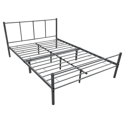 In And OutdoorMatch Metalen Bedframe Jenny - incl. Bedbodem - 120x200 cm - Donkergrijs - Stalen frame gepoedercoat - Eén persoon slapen