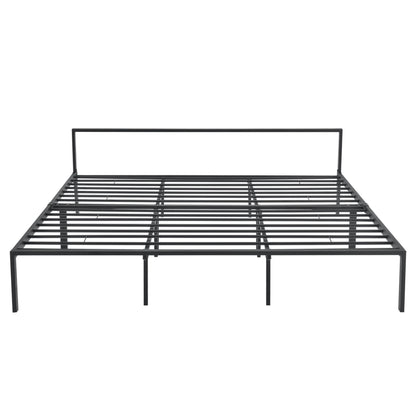 In And OutdoorMatch Metalen Bedframe Skye - Zwart - Met matras - 180x200 cm - Staal en Koudschuim - Modern Design bed twee personen