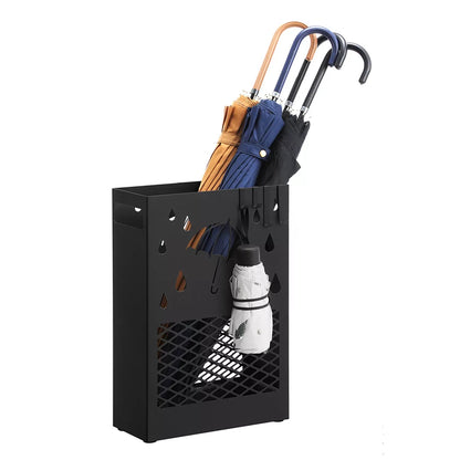 In And OutdoorMatch Metalen Paraplubak - Parapluhouder van 41cm Hoog - Zwart Paraplu houder