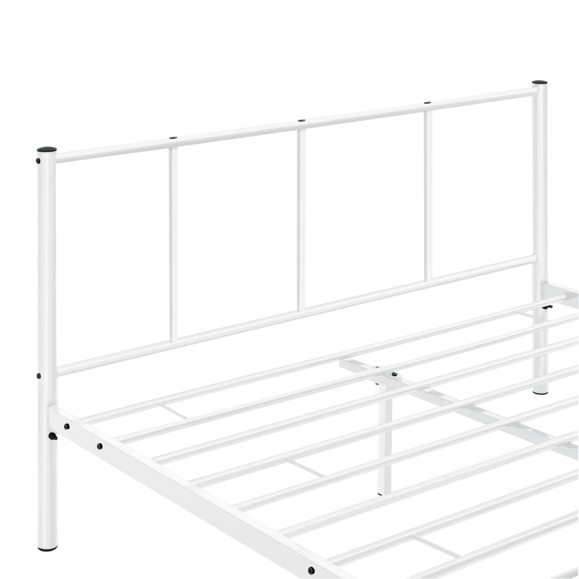 In And OutdoorMatch Metalen bedframe Manny - incl. Bedbodem - 120x200 cm - Wit - Stalen frame gepoedercoat - bed twee personen