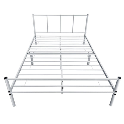 In And OutdoorMatch Metalen bedframe Manny - incl. Bedbodem - 120x200 cm - Wit - Stalen frame gepoedercoat - bed twee personen