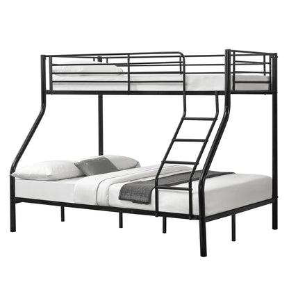 In And OutdoorMatch Metalen stapelbed Maurine - Kinderbed - 210x147,5x168 cm - Jongensbed - Meisjesbed - Stapelbed Zwart - bed twee personen