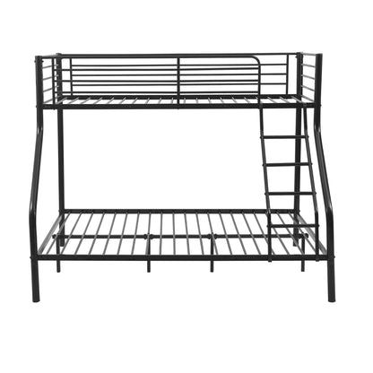 In And OutdoorMatch Metalen stapelbed Maurine - Kinderbed - 210x147,5x168 cm - Jongensbed - Meisjesbed - Stapelbed Zwart - bed twee personen