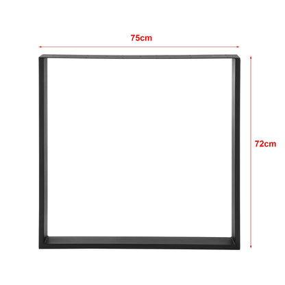 In And OutdoorMatch Meubelpoot Ashton - Schuine U Tafelpoot - 75x72 cm - Set van 2 - Zwart Mat - Staal table legs