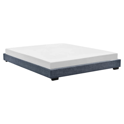 In And OutdoorMatch Modern bedframe Waino - Stof - Met matras - 140x200 - Donkergrijs - Klassiek design Bedframe