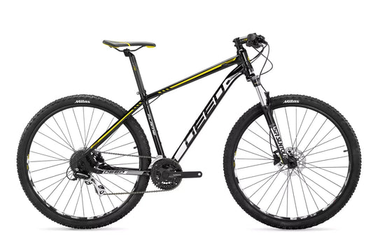 In And OutdoorMatch Mountainbike Arianna - Met 21 versnellingen - 29 inch wielmaat - Herenfiets - Racefiets - Stadsfiets - Framemaat 45cm - Zwart/geel Mountain bike