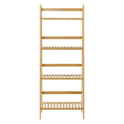 In And OutdoorMatch Opbergrek Angela - Staand rek - Met 4 Planken - 48x32x123 cm - Bamboe - Minimalistisch Design storage rack