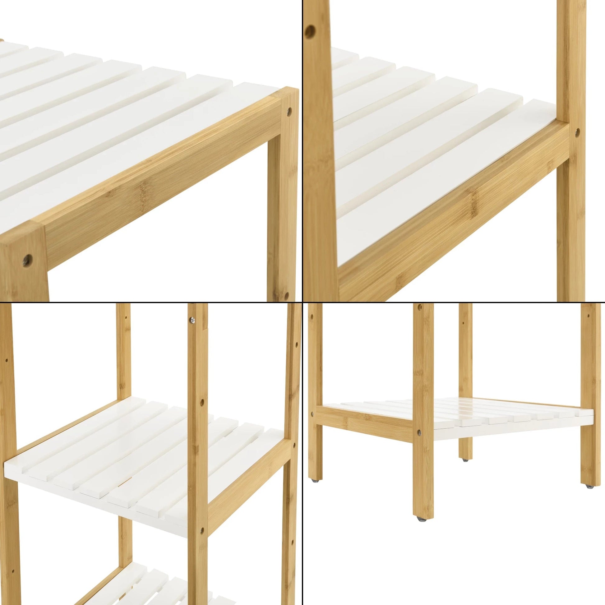 In And OutdoorMatch Opbergrek Margaret - Staand rek - Met 3 Planken - Bamboe - Minimalistisch design storage rack