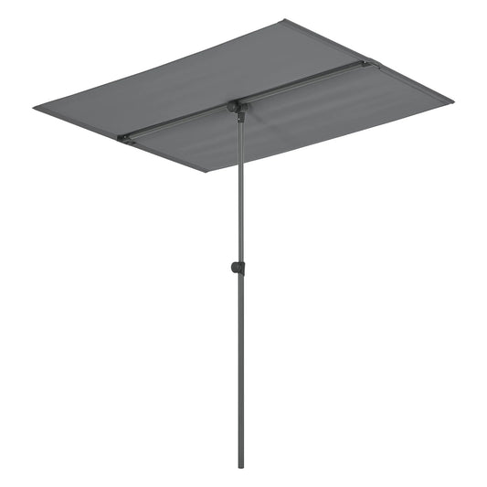 In And OutdoorMatch Parasol 360° Abigail - 120-200x180x130 cm - Grijs - UV Bescherming Sunshade