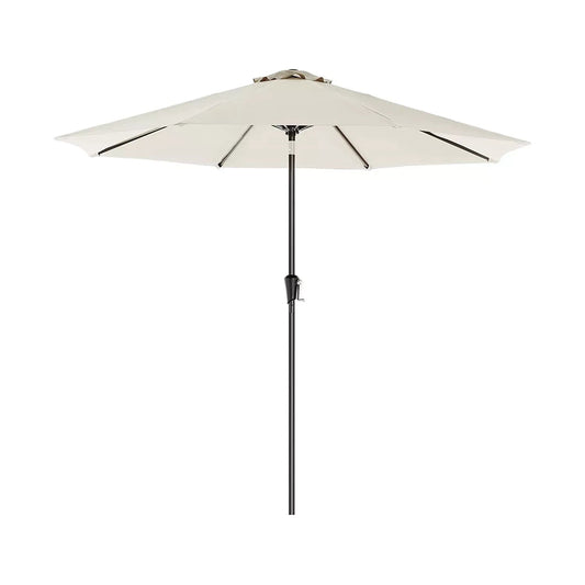 In And OutdoorMatch Parasol Joseph - 270 cm - Tuinparasol - Market Parasol - UV bescherming tot UPF 50+ - Patio Parasol - Zonwering - Knikarm - Met zwengel - Zonder standaard - Beige Sunshade