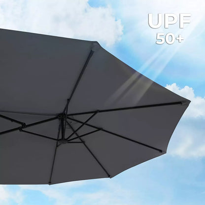 In And OutdoorMatch Parasol Natasha - Langwerpig - Dubbele parasol - Terras of tuin - 210x180cm Sunshade