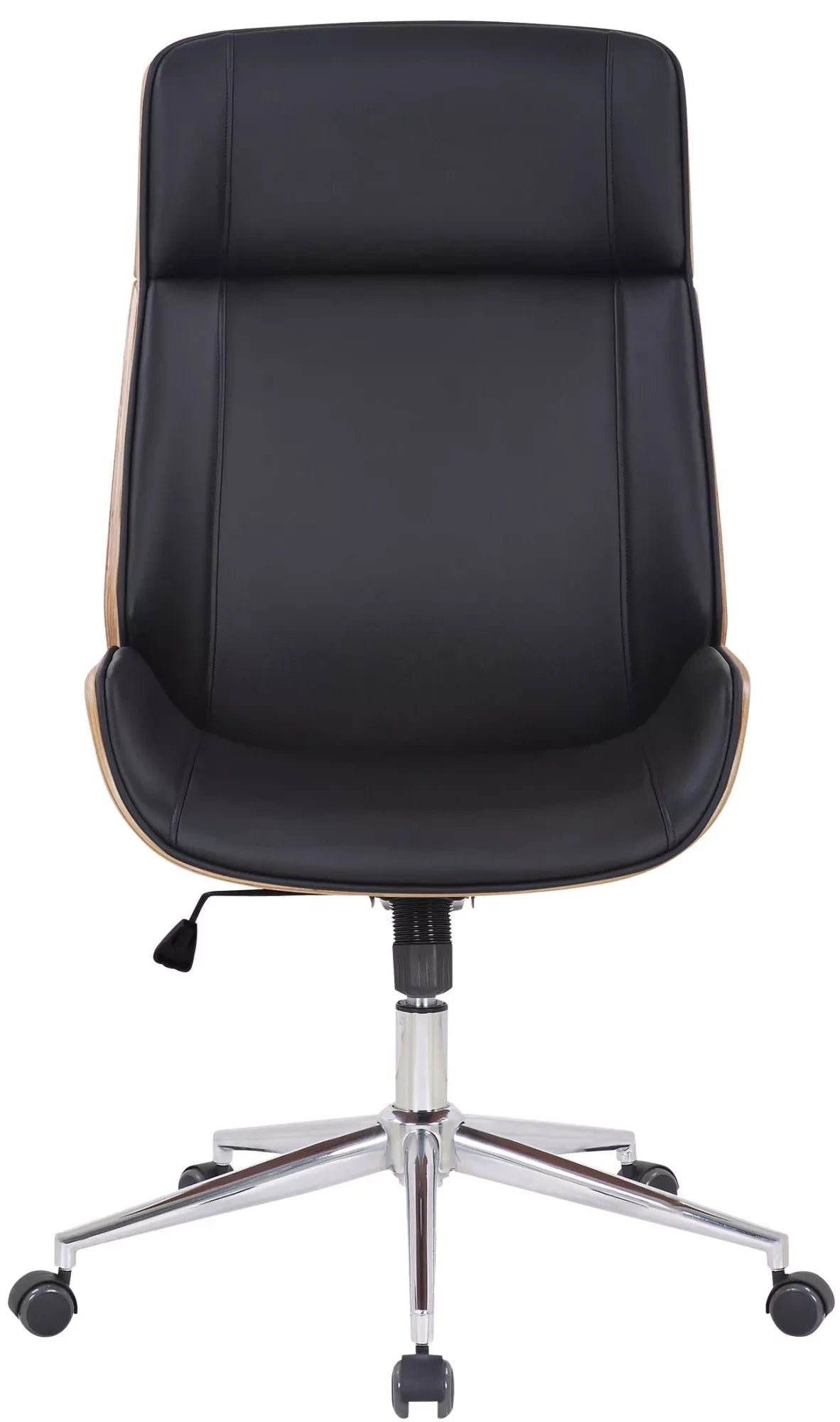 In And OutdoorMatch Premium bureaustoel Flo - Zwart imitatieleer - Hoogte verstelbaar 44 - 52 cm - Ergonomisch - Luxe Bureaustoel