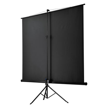 In And OutdoorMatch Projectiescherm Mida - Met hoogte verstelbaar - Wandscherm - Ophangbaar - Wit en zwart - 203x203 cm Projection Kit