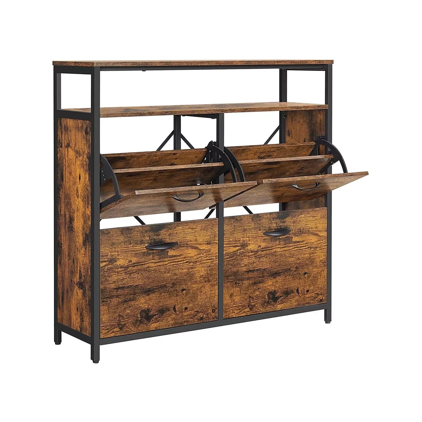 In And OutdoorMatch Retro dressoir en schoenenkast Josefina - Console tafel 2 in 1 - Schoenenrek - Gangtafel - Bijzettafel - 95cm shoe rack