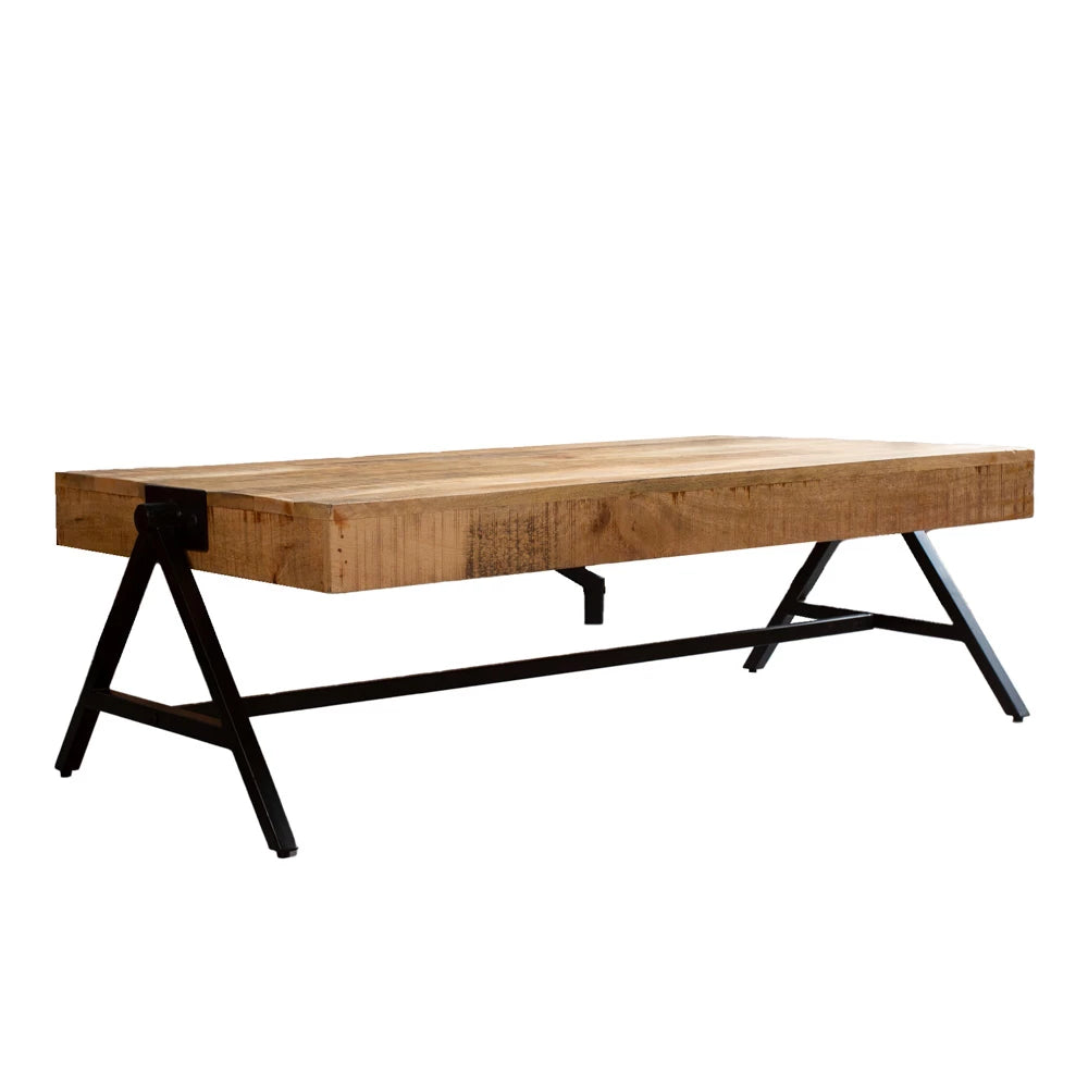 In And OutdoorMatch Salontafel Arezzo - 120x70x40 cm - Mangohout - Tijdloos Modern Design Salontafel