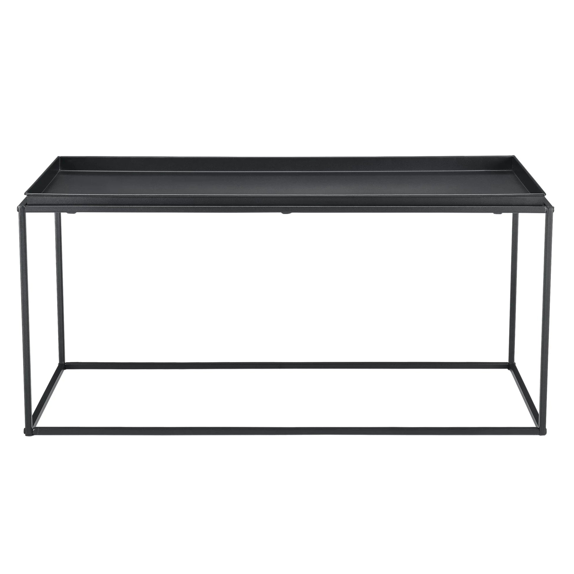 In And OutdoorMatch Salontafel Chasity - Zwart - Metaal - 47x100x50 cm - Modern design Bijzetttafel