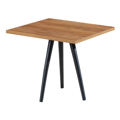 In And OutdoorMatch Salontafel Franz - 50x45x45cm - Zwart en Walnootkleurig - Spaanplaat - Stijlvol Design Bijzetttafel