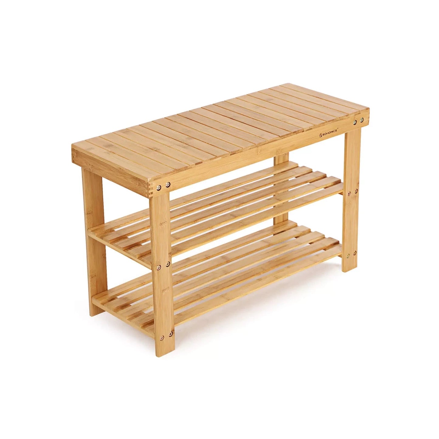 In And OutdoorMatch Schoenenbank Jaden - Hout - Opbergruimte - Halbank - 70x45x28cm shoe bench