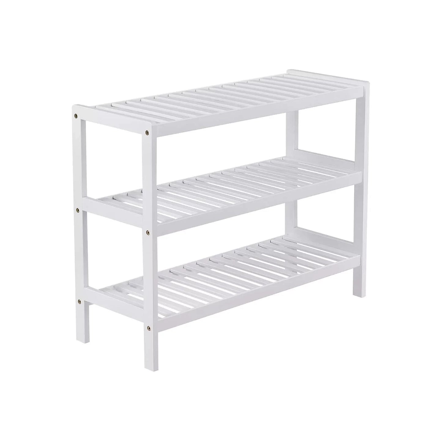 In And OutdoorMatch Schoenenbank Mack - Hout wit - Opbergruimte - Halbank - 70x55x26cm shoe rack