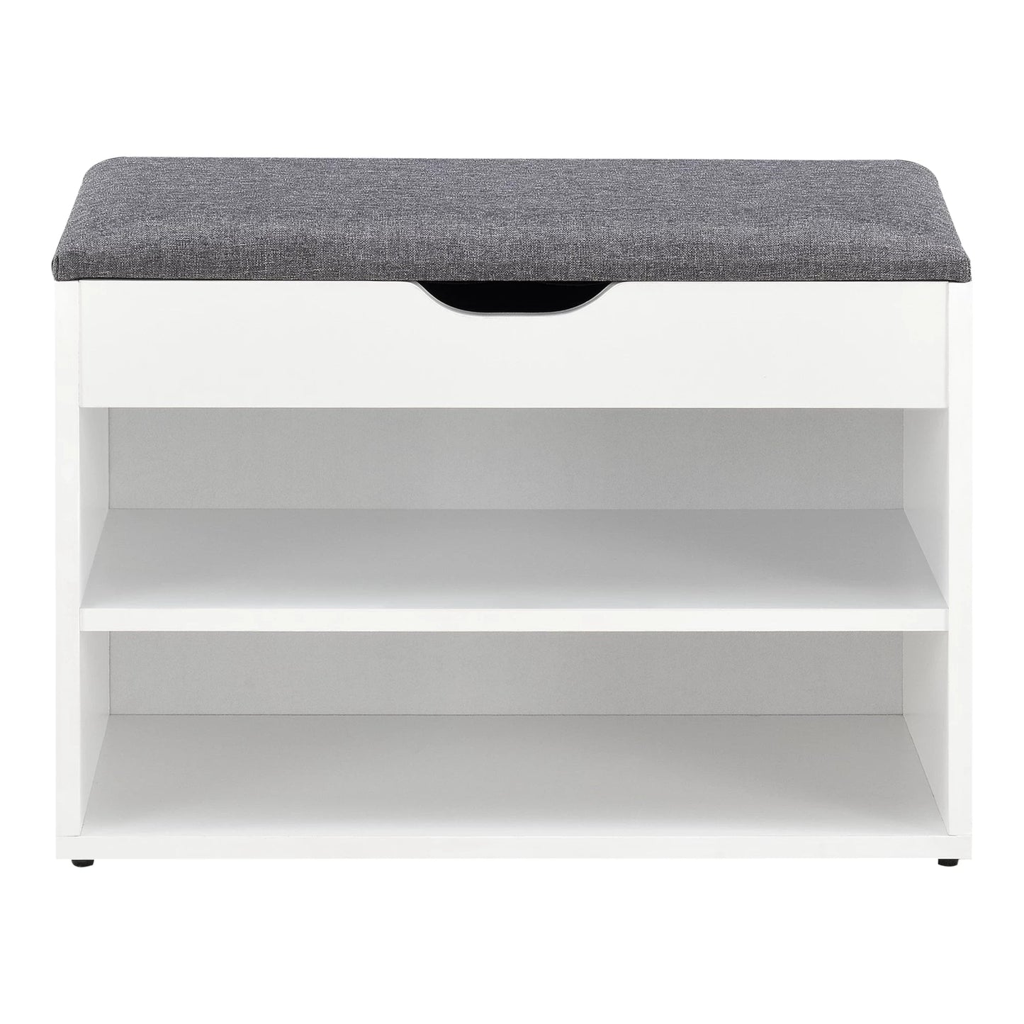 In And OutdoorMatch Schoenenkast Marques - 46x60x30 cm - Wit en Grijs - Spaanplaat en stof - Modern design shoe rack