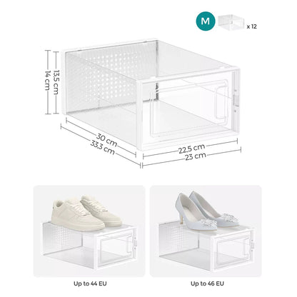 In And OutdoorMatch Schoenenrek Alexie - Wit - Kledingrek - Schoenenkast - 12 dozen shoe rack