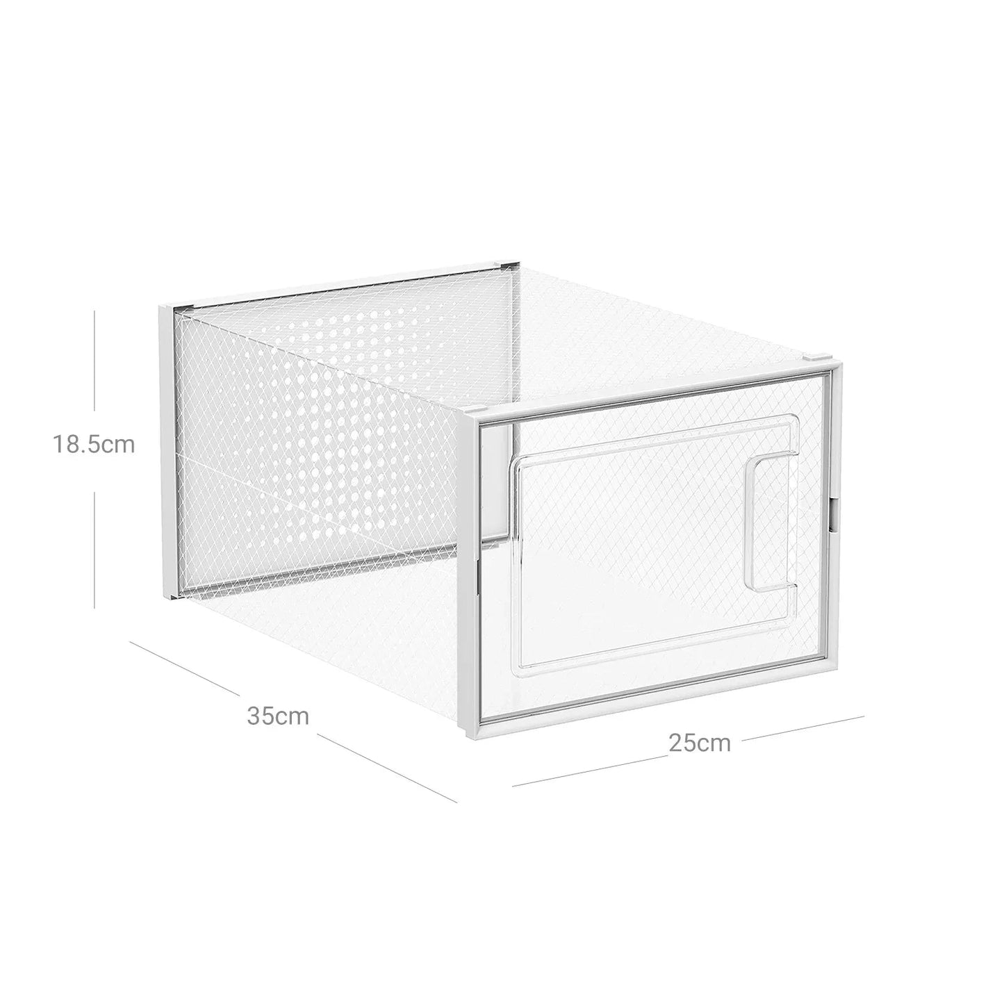 In And OutdoorMatch Schoenenrek Aurore - Wit - 18 paar schoenen - Schoenenkast - Afmeting per doos: 35 x 25 x 18,5 cm shoebox