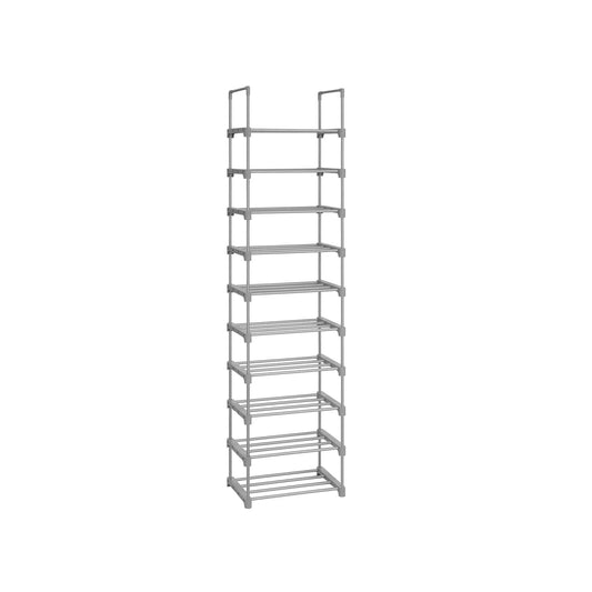 In And OutdoorMatch Schoenenrek Groot Haskell - IJzeren Schoenenrek - Staande Planken - Ruimtebesparend - Multifunctioneel - Woonkamer - Slaapkamer - Keuken - Grijs shoe rack