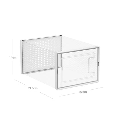 In And OutdoorMatch Schoenenrek Jayda - Wit - 18 paar schoenen - Schoenenkast - Afmeting per doos: 35 x 25 x 13,5 cm shoebox