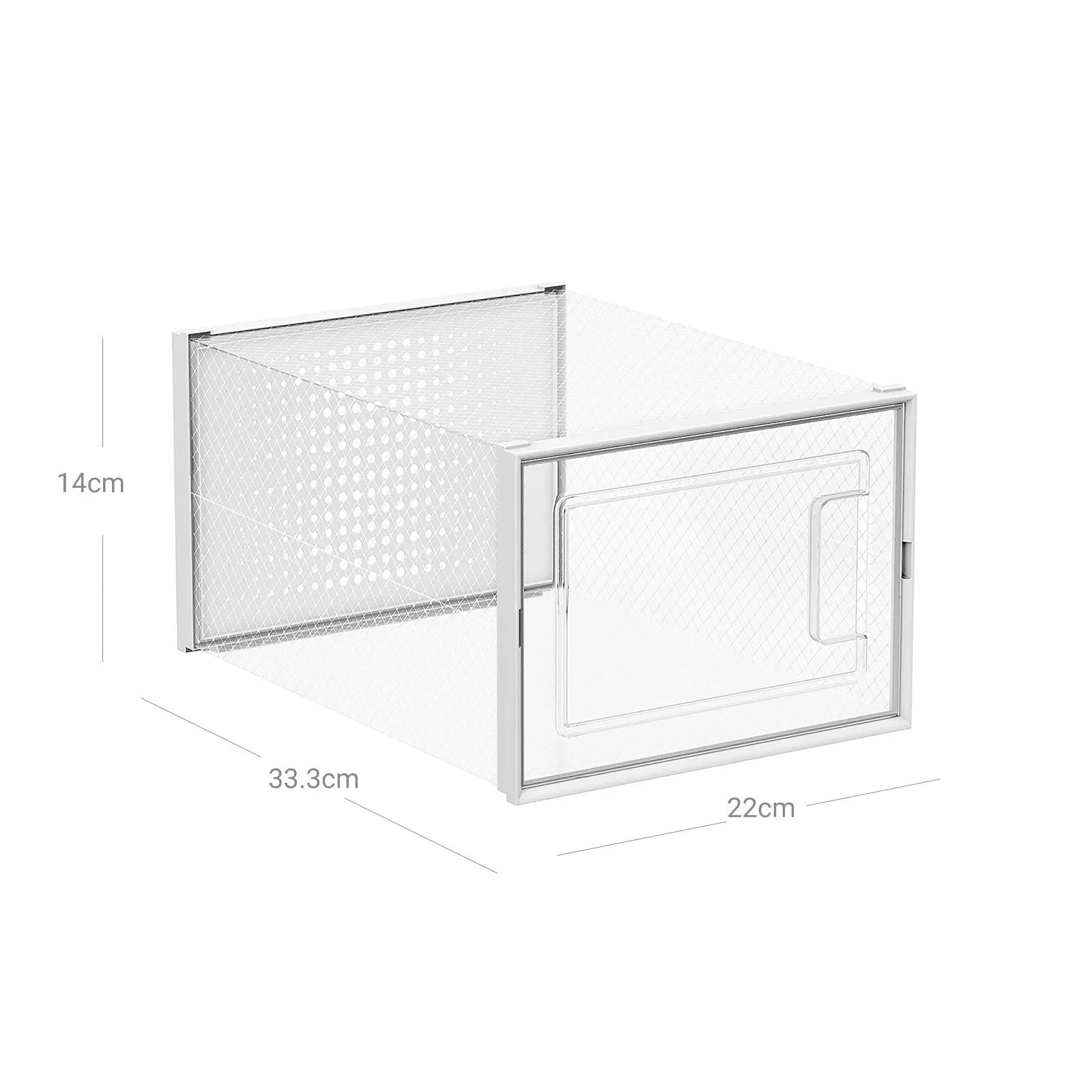 In And OutdoorMatch Schoenenrek Madisyn - Wit - Kledingrek - Schoenenkast - set van 8 - opbergdozen shoebox