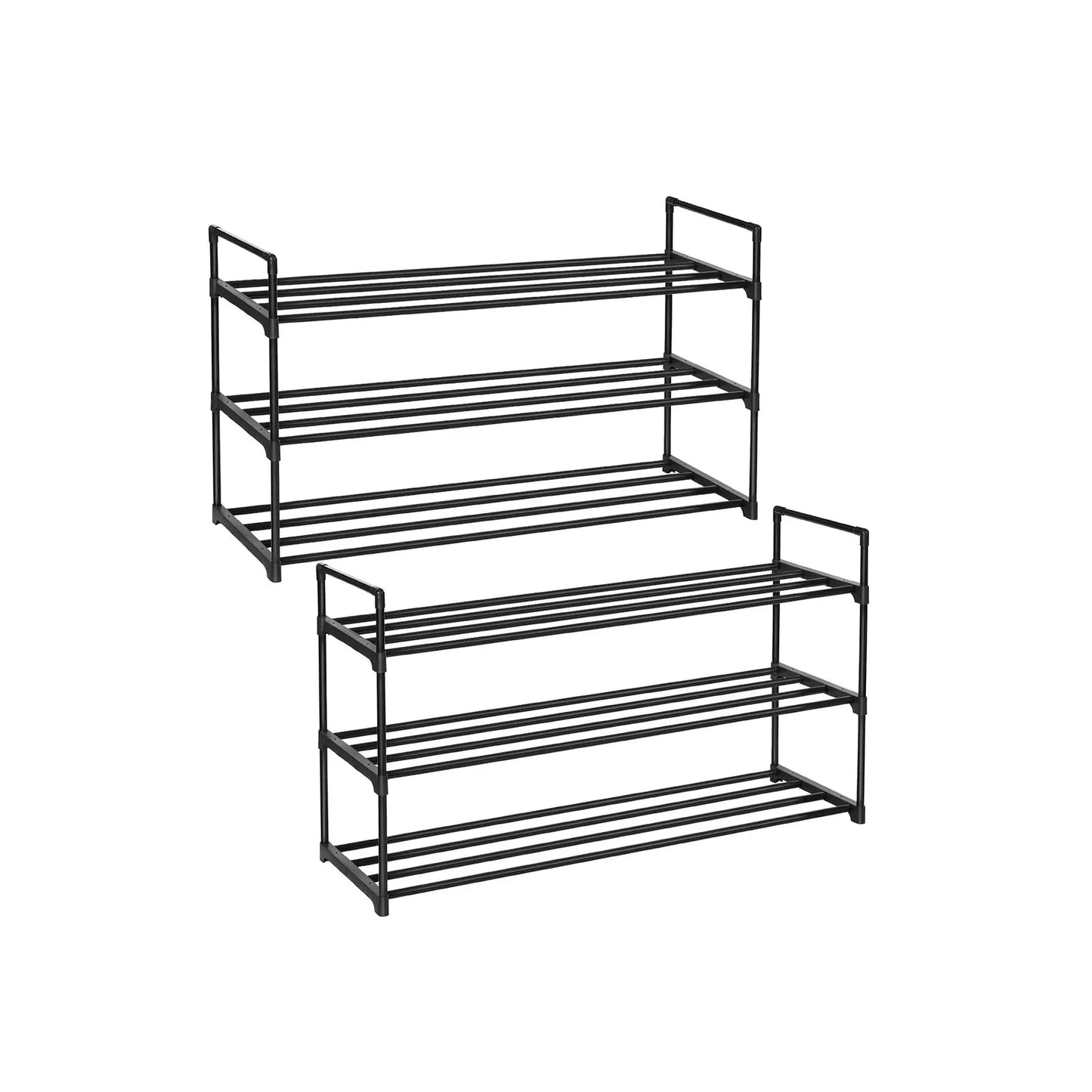 In And OutdoorMatch Schoenenrek Nash - Set van 2 Metaal - Schoenenkast - 24 paar schoenen - 92x30x53cm shoe rack