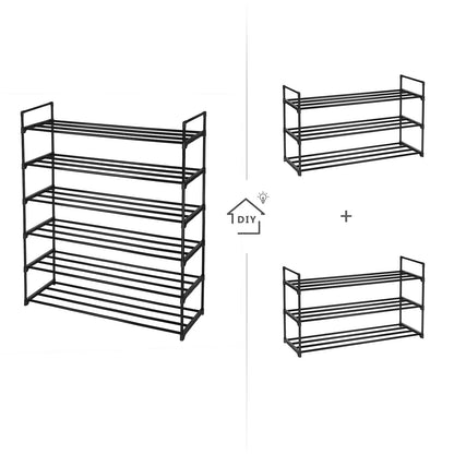 In And OutdoorMatch Schoenenrek Nash - Set van 2 Metaal - Schoenenkast - 24 paar schoenen - 92x30x53cm shoe rack