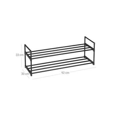 In And OutdoorMatch Schoenenrek metaal Carmen - 10 paar schoenen - Schoenenkast - 92 x 30 x 33 cm shoe rack