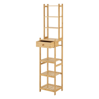 In And OutdoorMatch Staande Rek Cleta - Bamboe - 163x33x28 cm - Houtkleurig - Planken kitchen rack