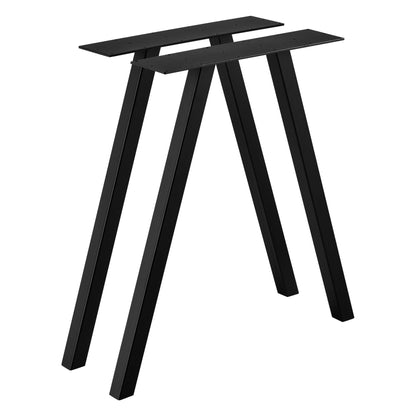 In And OutdoorMatch Stalen A Tafelpoot Ethyl - Set van 2 - Meubelpoot - 70x12x72 cm - Zwart table legs