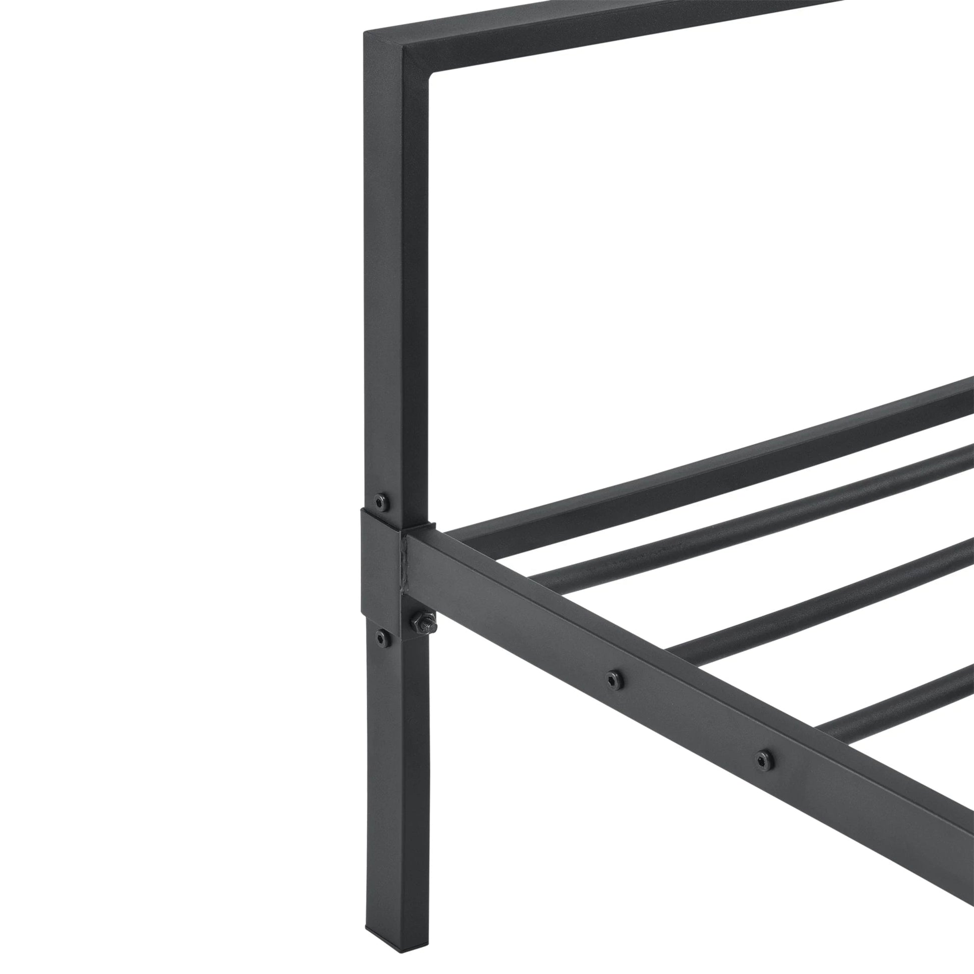 In And OutdoorMatch Stalen bed Ricky - Bedframe - Met bedbodem - 160x200 cm - Matzwart - Modern design Bedframe