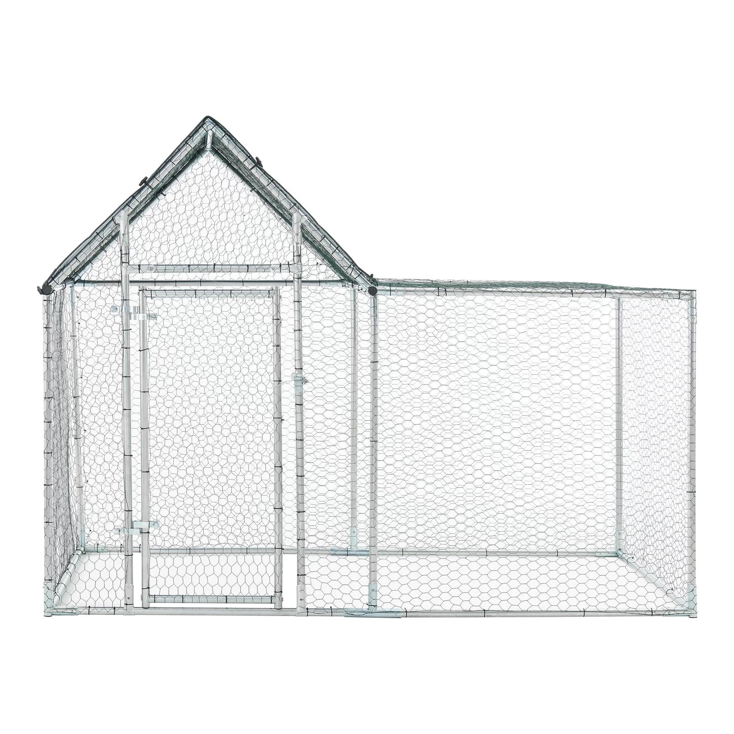 In And OutdoorMatch Stalen kippenhok Cale - Buitenverblijf - 2x1x1-15 m - UV-bestendig - Waterdicht Dierenkooi