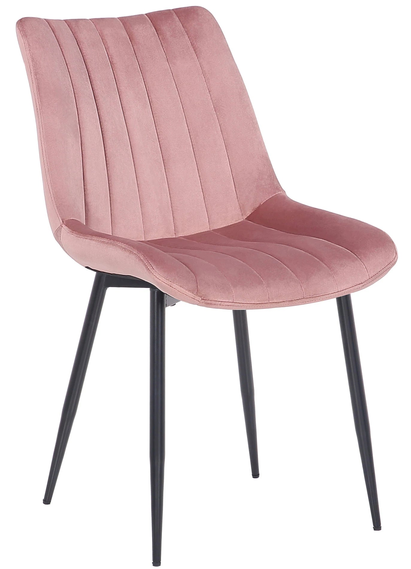 In And OutdoorMatch Stoel Claire - Roze - Set van 2 - Eetkamerstoel - Fluweel - Hoge kwaliteit bekleding - Stijlvolle stoel - Moderne eetkamerstoel - Decoratieve uitstraling Eetkamerstoel